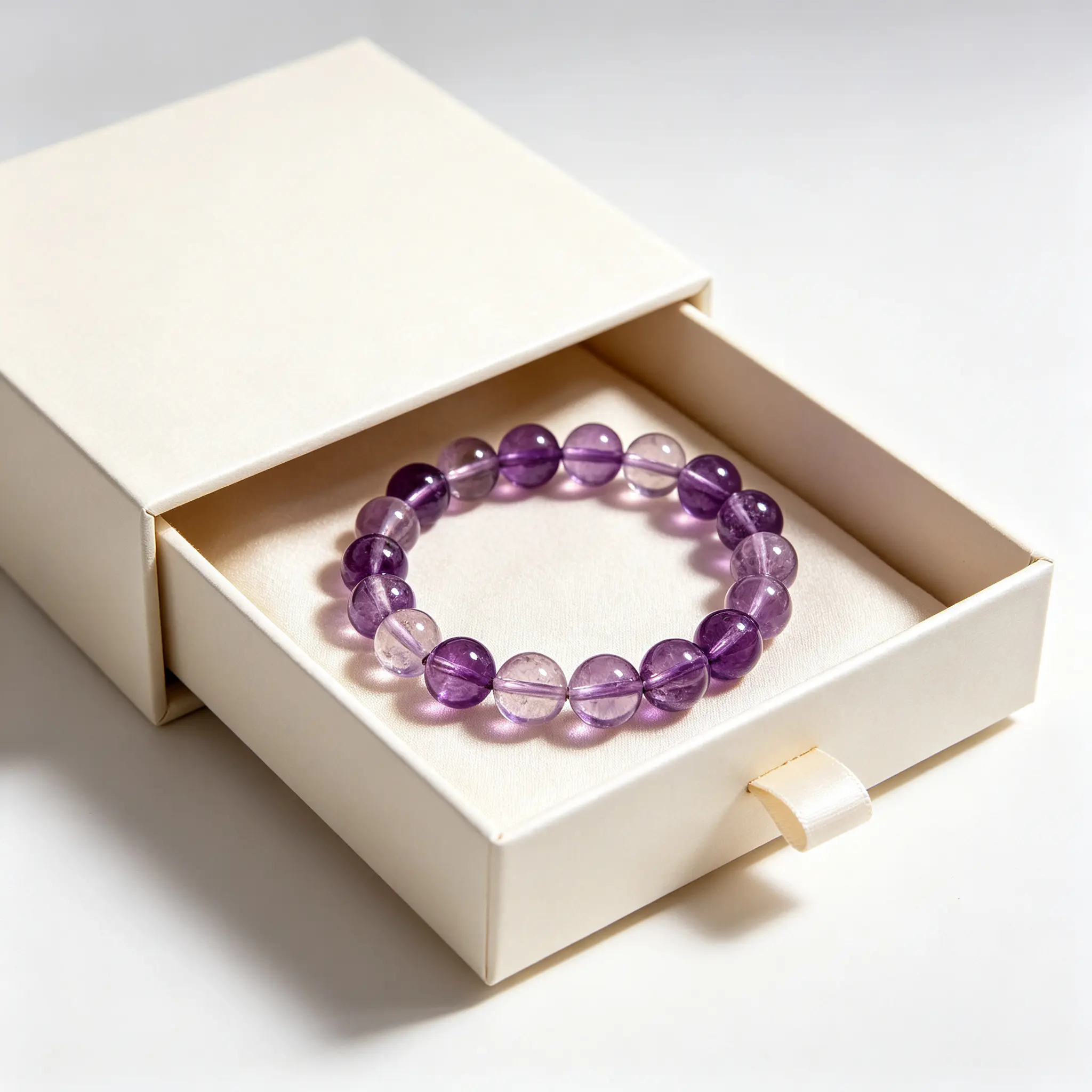 Amethyst Bracelet | Natural Calming Purple Crystal Jewelry | Koreli